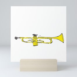 Hand Drawn Trumpet Mini Art Print