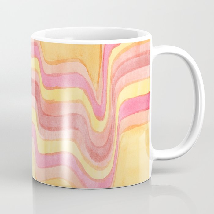 Retro Red Wave Coffee Mug