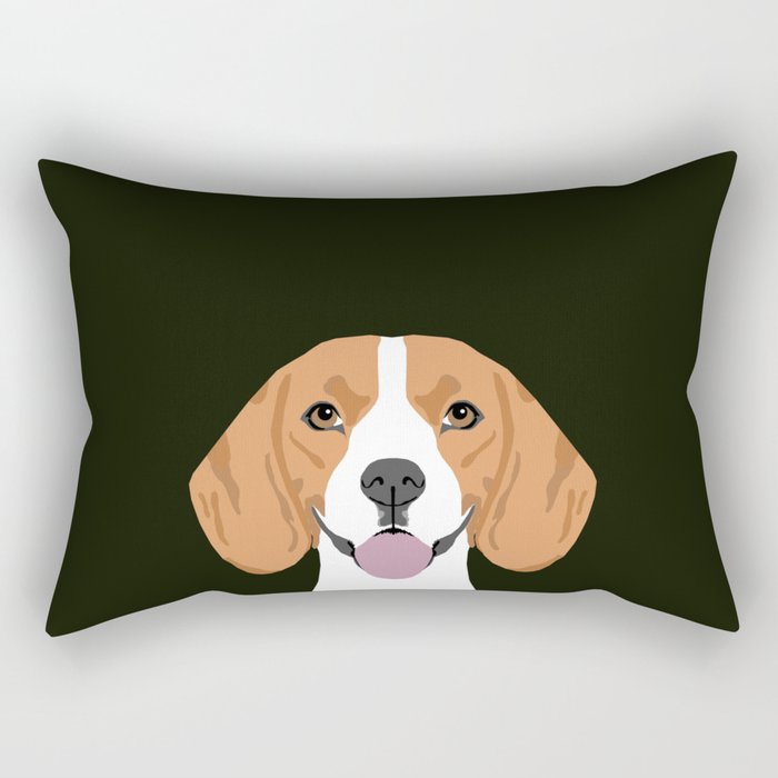Darby - Beagle gifts for pet owners and dog person with a beagle Rectangular Pillow