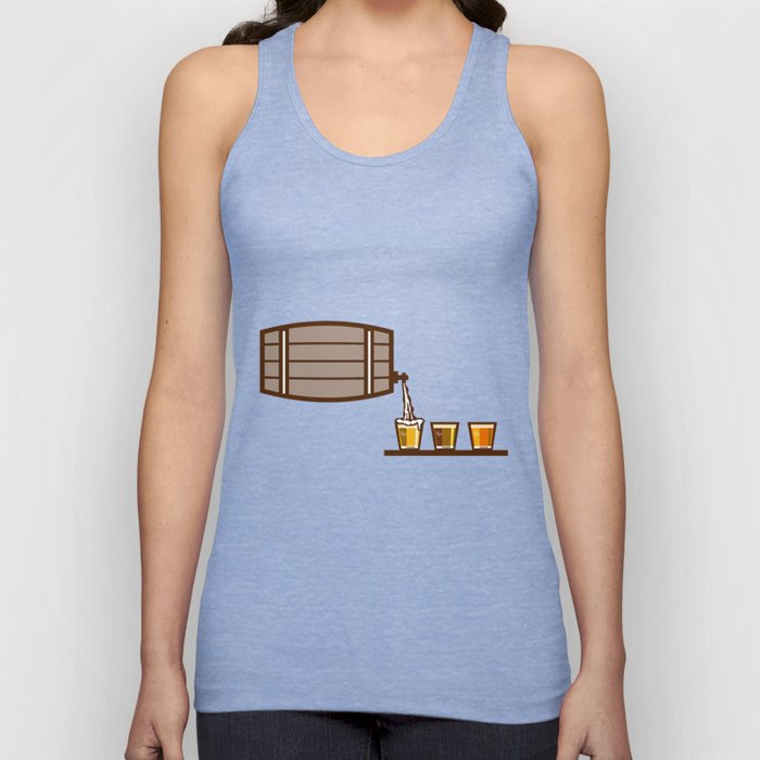 Beer Flight Keg Pouring on Glass Retro Tank Top