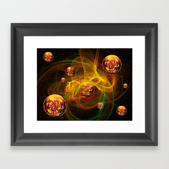 Chaos creating Universe Abstract Fantasy Framed Art Print