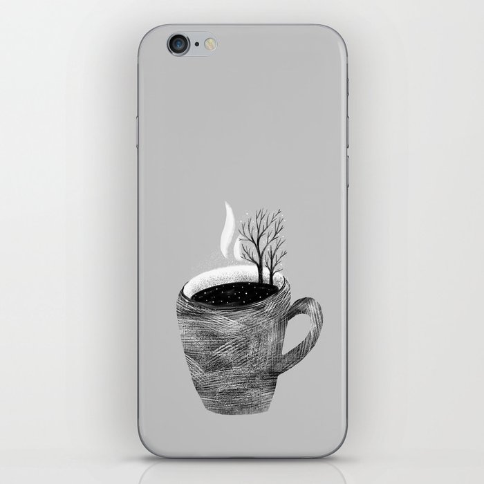 A cup of tea and trees. Winter landscape iPhone Skin