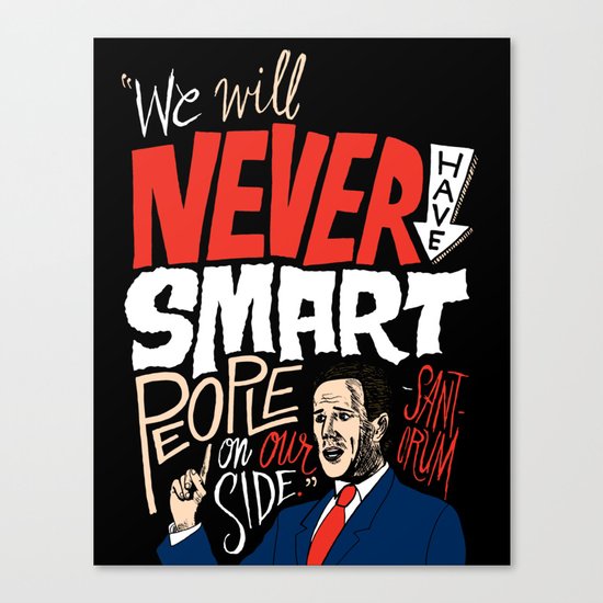 No Smart People Canvas Print