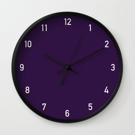 Numbers Clock - Purple Wall Clock