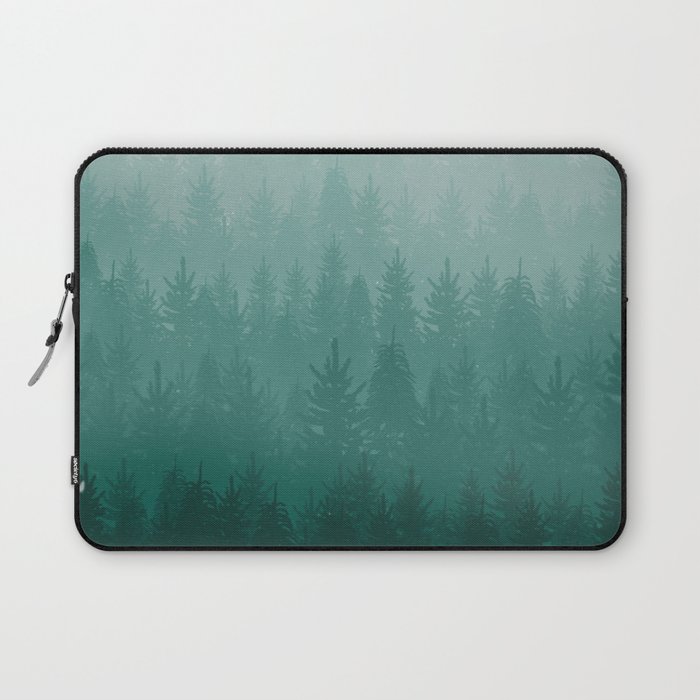 Misty Pacific Northwest Forest Laptop Sleeve