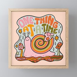 One Thing at a Time Framed Mini Art Print