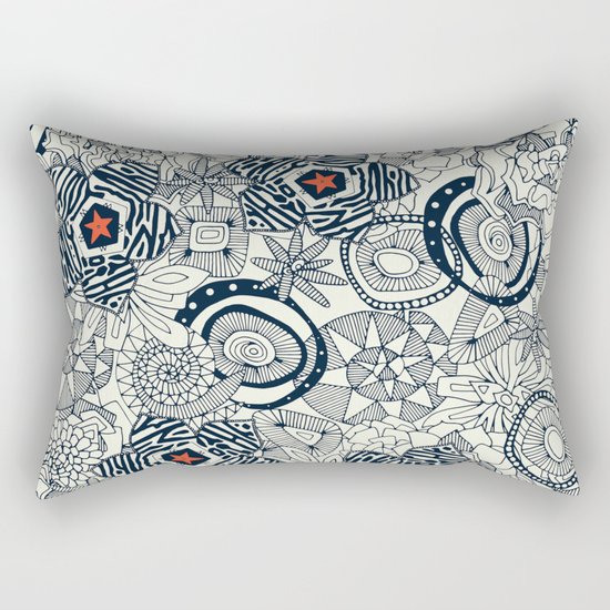 succulents ivory orange star Rectangular Pillow