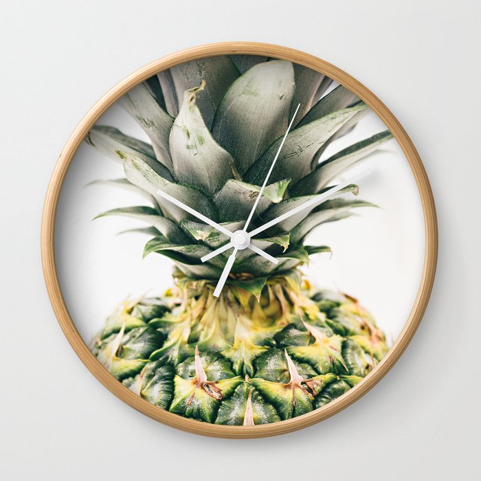 Pineapple Close-Up Wall Clock