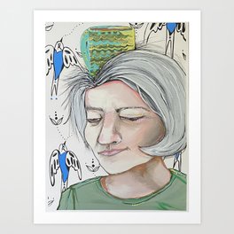 Tea Time (Cup head series) Art Print