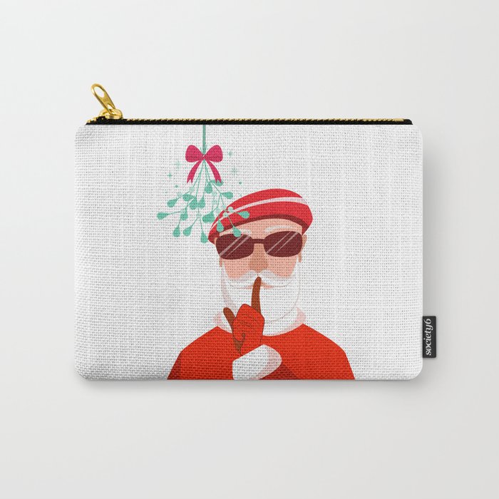 Funny Secret Santa under the mistletoe Carry-All Pouch