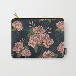 Moody Florals - Coral Carry-All Pouch