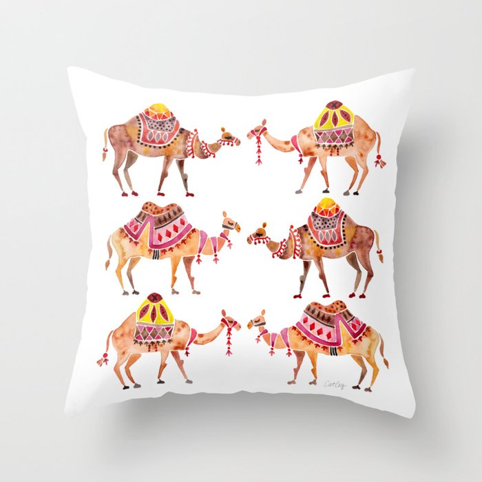 Camel throw pillows clearance
