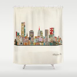 oklahoma city skyline Shower Curtain