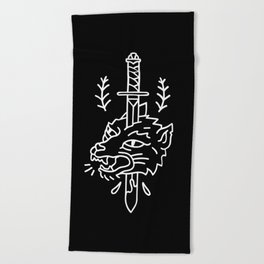 Into the Mouth of the Wolf Beach Towel