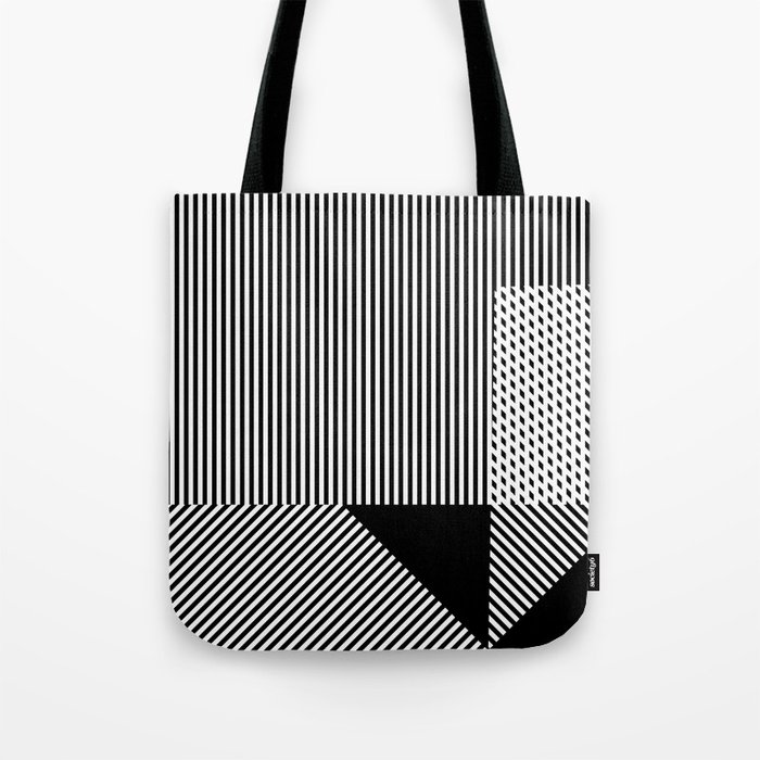 Black and White Horse Tote Bag