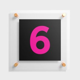 Number 6 (Magenta & Black) Floating Acrylic Print