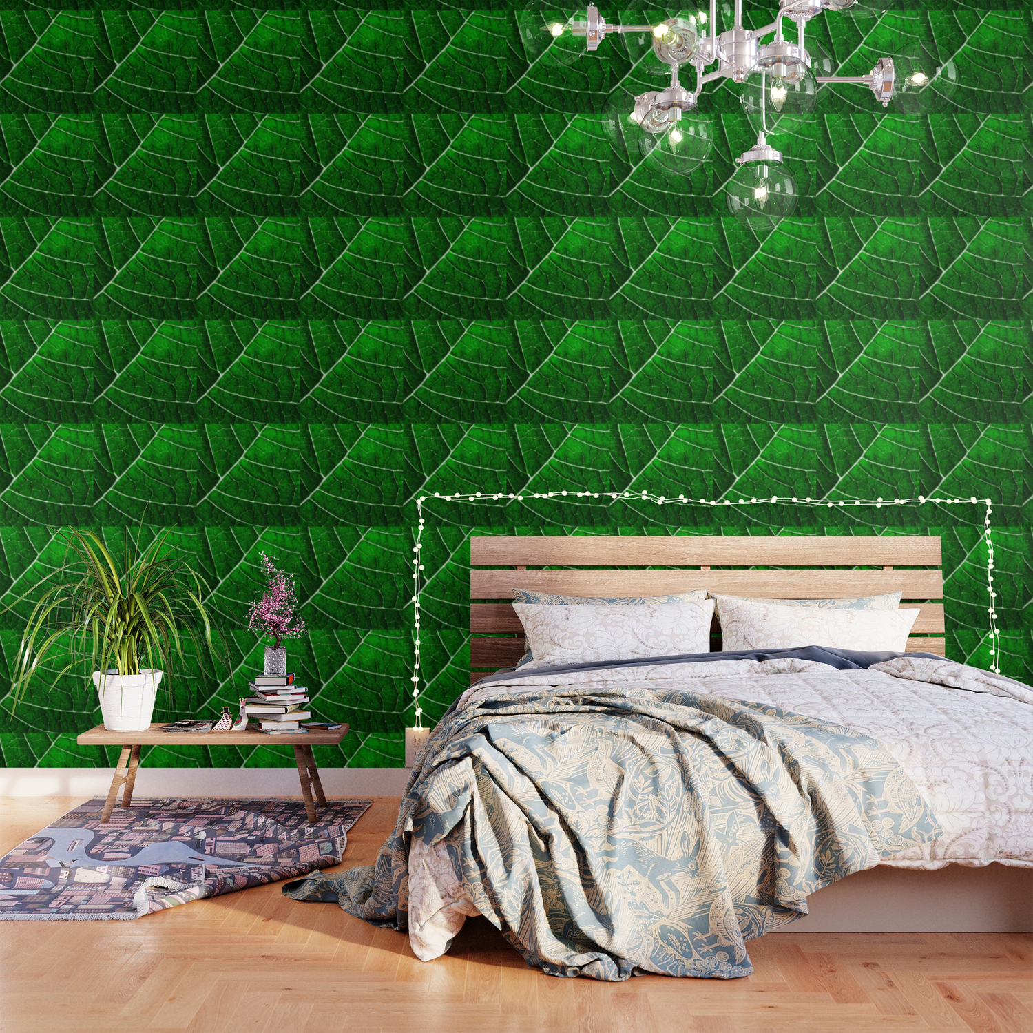 Leaf Structure Greenery Wallpaper By Piaschneider Society6