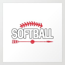Softball Art Print | Funny, Baseball, Pitcher, Softballplayer, Graphicdesign, Sports, Cute, Sport, Trendy, Softballdad 