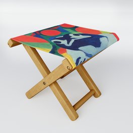 frog with circles Folding Stool