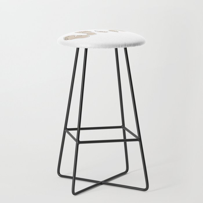 Beige Family Feet Bar Stool