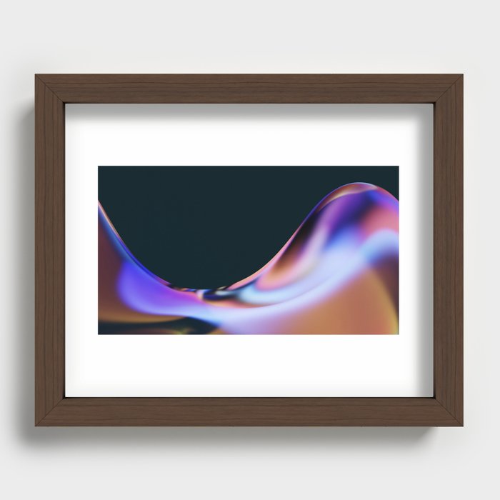 Abstract Glass Wave Recessed Framed Print