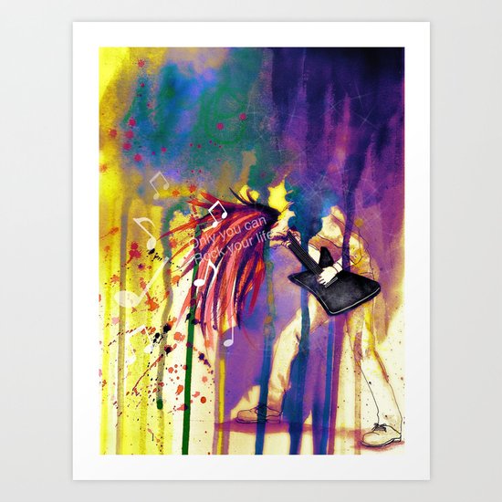 Life's headbanger Art Print