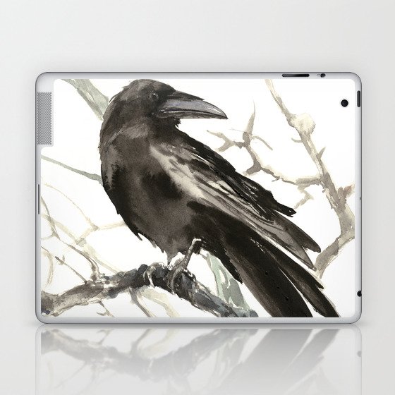 Raven on the Tree Laptop & iPad Skin