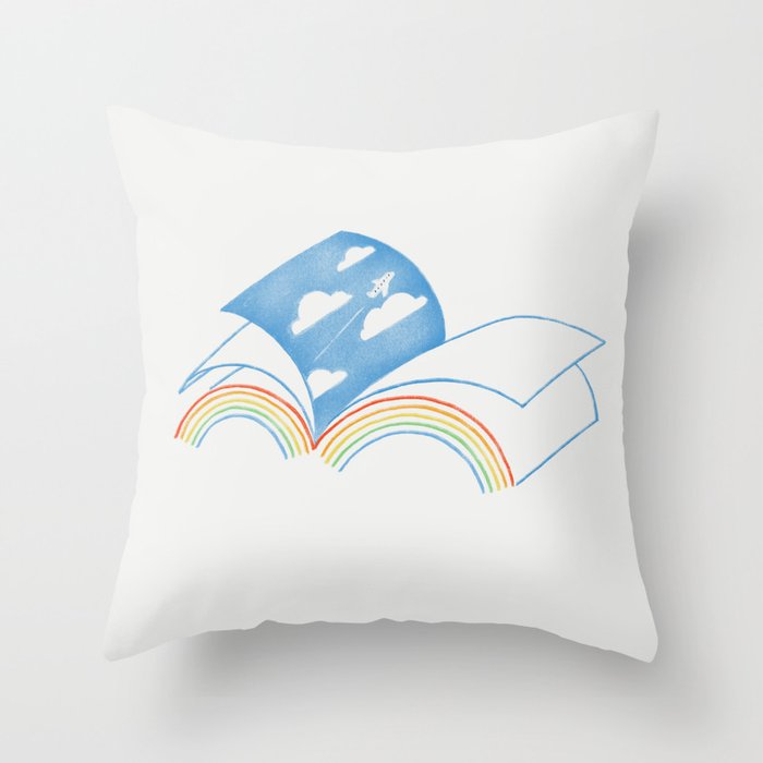 Double Rainbow Throw Pillow