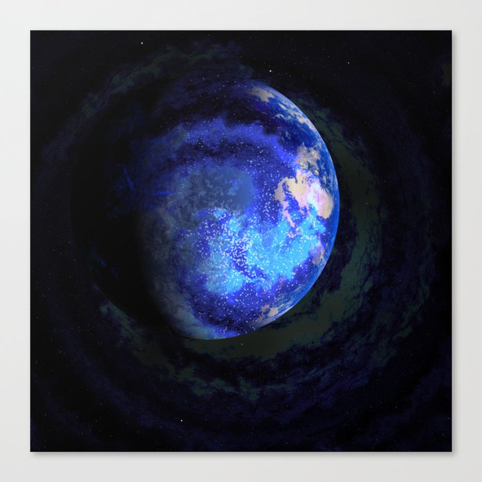 Blue Magic Planet Canvas Print