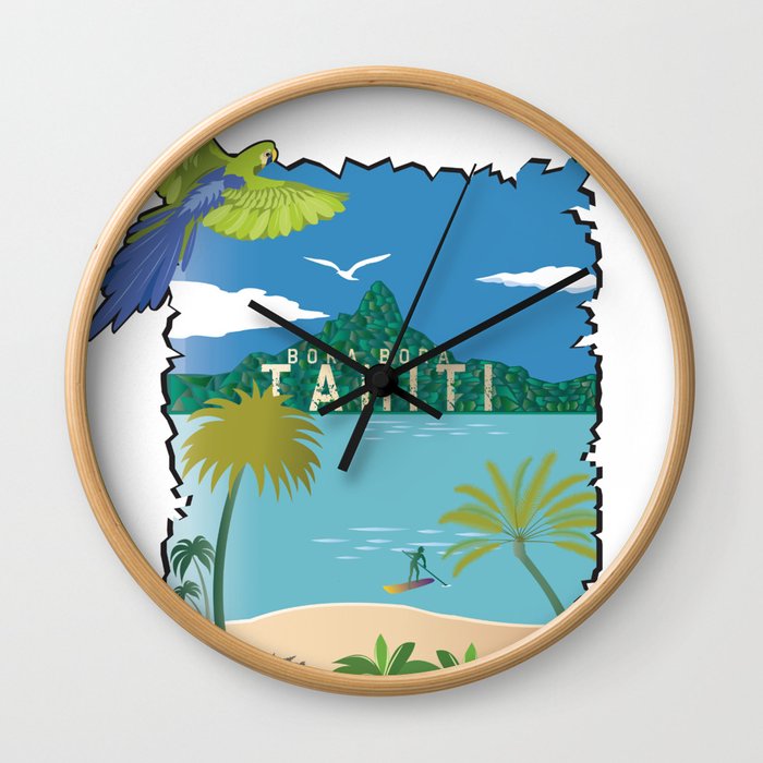 Bora bora Tahiti Wall Clock