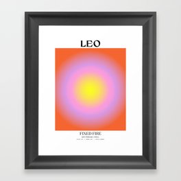Leo Gradient Print Framed Art Print