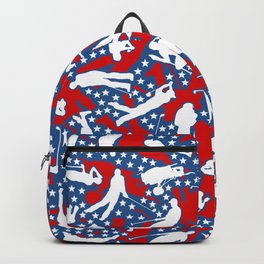 Golf Lover Pro Golfer USA Flag Camo Camouflage Pattern Backpack