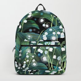 Lily of the valley. Seamless background pattern Backpack