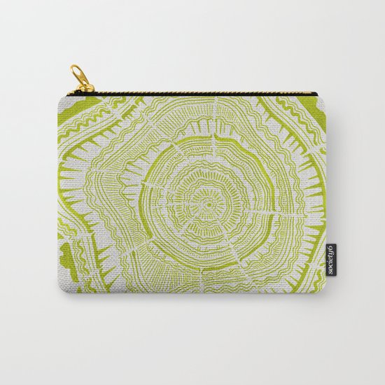 Lime Tree Rings Carry-All Pouch
