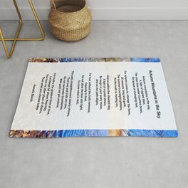Autumn Mountains in the Sky Poem Area & Throw Rug