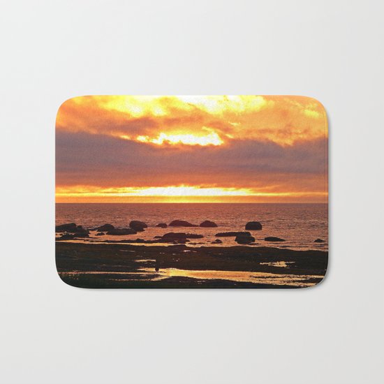 Stunning Orange Sunset Bath Mat
