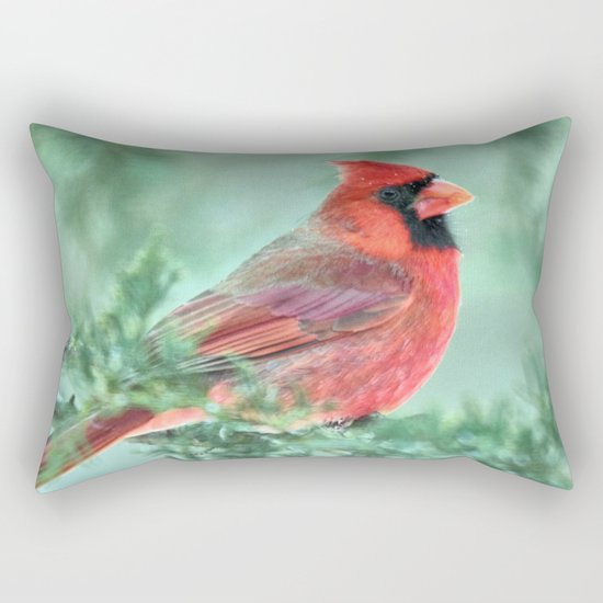 Christmas Cardinal Rectangular Pillow