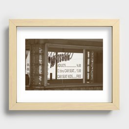 Route 66 - Drive-In Theatre 2010 #2 Sepia Recessed Framed Print