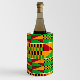 Kente African Print Pattern Wine Chiller
