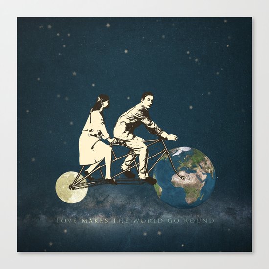Love Makes The World Go Round Canvas Print
