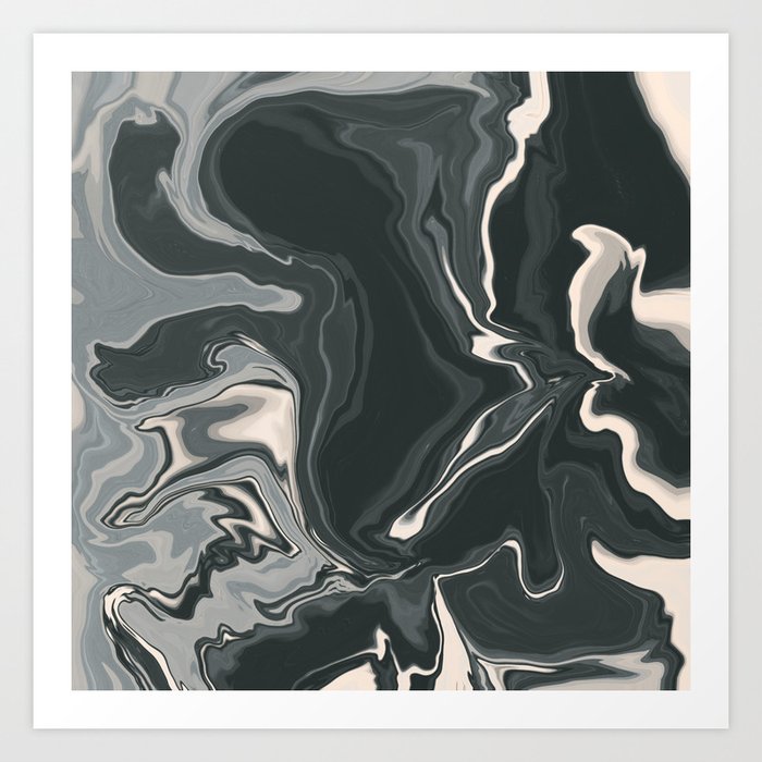 marbled / no.5 Art Print