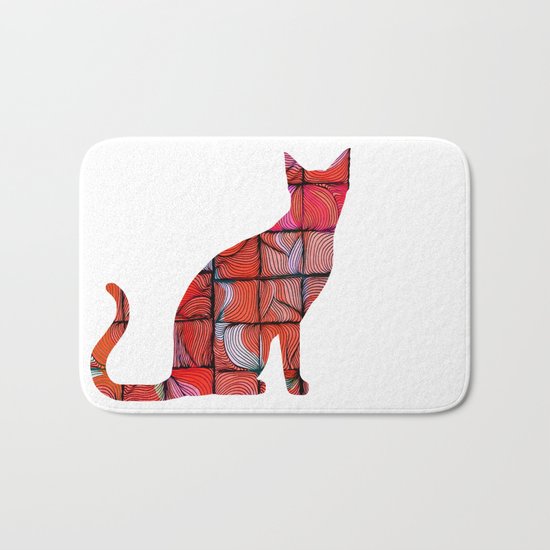 Quilted Cat Bath Mat
