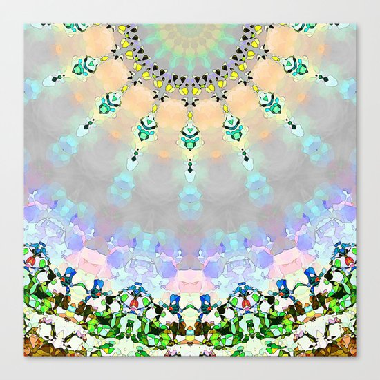 Abstract Sunshine Mosaic Canvas Print