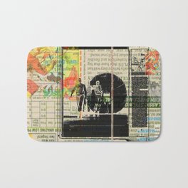 Rauschenberg Rumble (for Hip Kidds) Bath Mat | Abstract, Popart, Collage, Anti Art, Appropriation, Digital, Tribute, Random, Type, Chaotic 