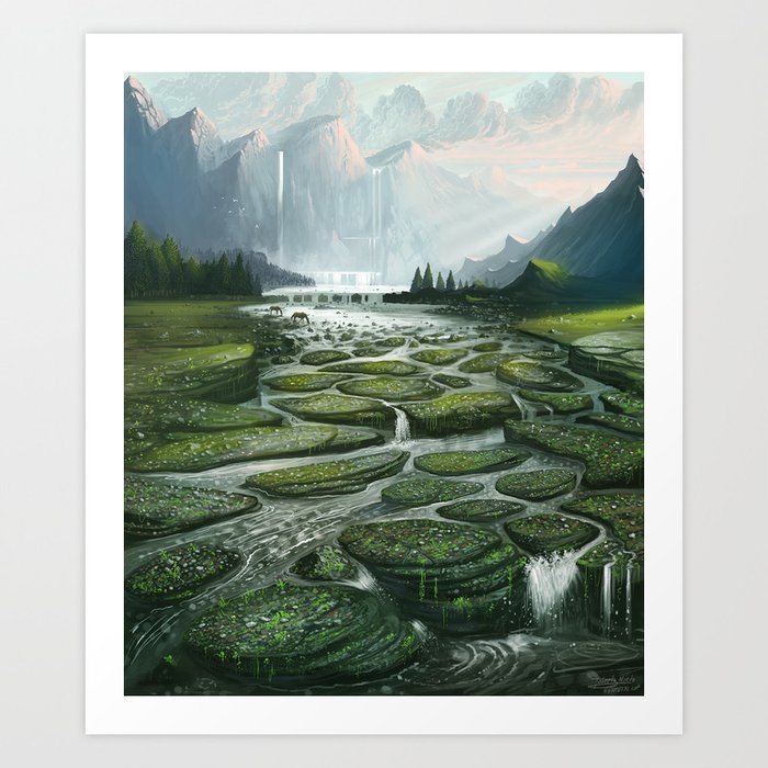 The Great Waterfall Art Print