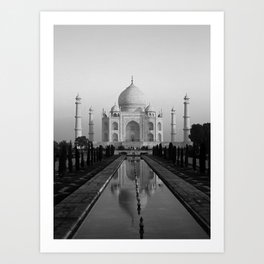 "The Taj Mahal" Black And White Fine Art Photography Print Of The Taj Mahal Art Print