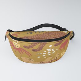 Jungle Cat Party in Goldenrod Fanny Pack