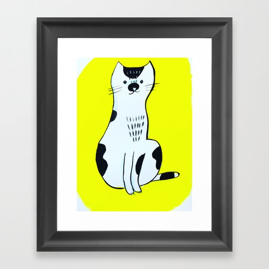 Spotted Cat Framed Art Print