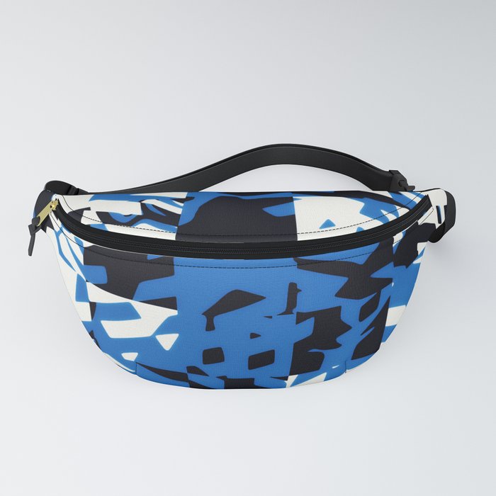 Blue Digital Abstract  Fanny Pack