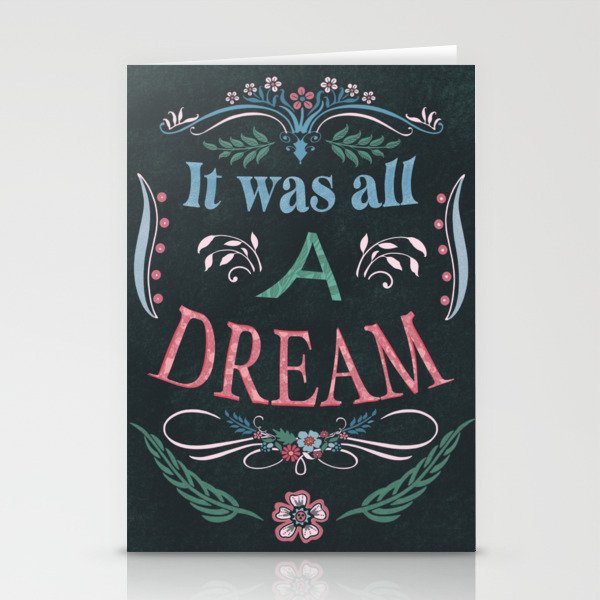 Inspirational Quote Vintage Florals Dream Stationery Cards
